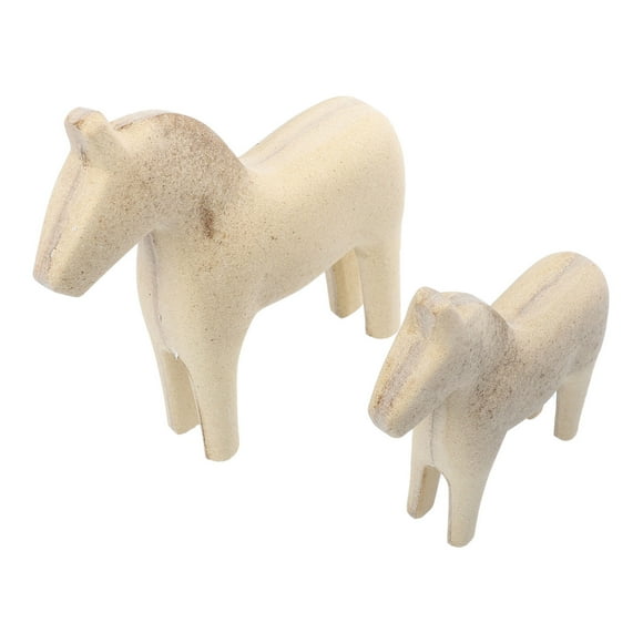 Luxshiny 2Pcs Horse Crafts For Children Diy Painting Toy Home Decoration