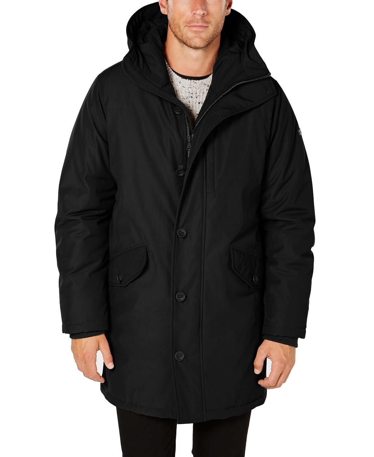 Mens Rain Coat Small FullZip Stand Collar 150 S