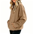 thumbnail image 6 of Paiwinds Oversized Sweatshirts for Women, Crewneck Solid Color Long Sleeve Tops with Front Pocket, Loose Fit Fall Winter Tunic Shirts, 6 of 6
