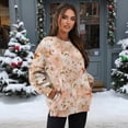 thumbnail image 3 of HELLHERO Hummingbird Flower Print Women Crewneck Sweatshirt Long Sleeve Pullover Tops Fashion 2025 Fall Oversized Sweatshirt Size M, 3 of 7