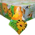 thumbnail image 1 of Jungle Animal Themed Plastic Party Tablecloth, Disposable Waterproof Oil-proof Tablecloth, 108 x 54 inch, 1 of 4