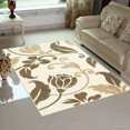 thumbnail image 1 of Cream Allstar Floral Design Modern Geometric Area Rug (5' 2" x 7' 2"), 1 of 2