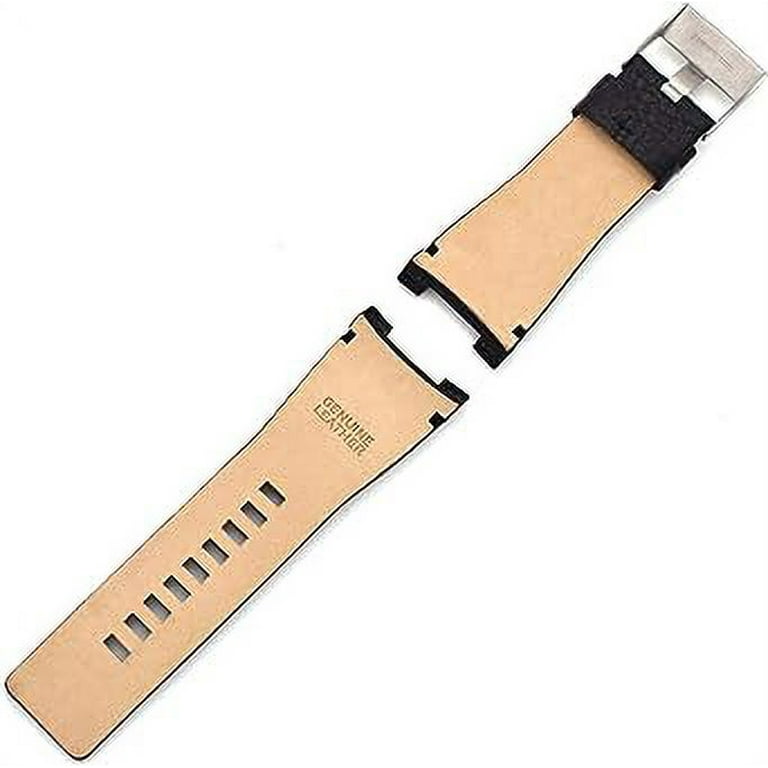 NIAUGE 32mm Genuine Leather Watch Strap Band Fits for Diesel