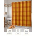 thumbnail image 7 of Orange Buffalo Plaid Shower Curtain Set ，Waterproof Fabric Shower Curtains Autumn Thanksgiving Day Shower Curtains for Bathroom,Bathroom Decor 66"x72", 7 of 7