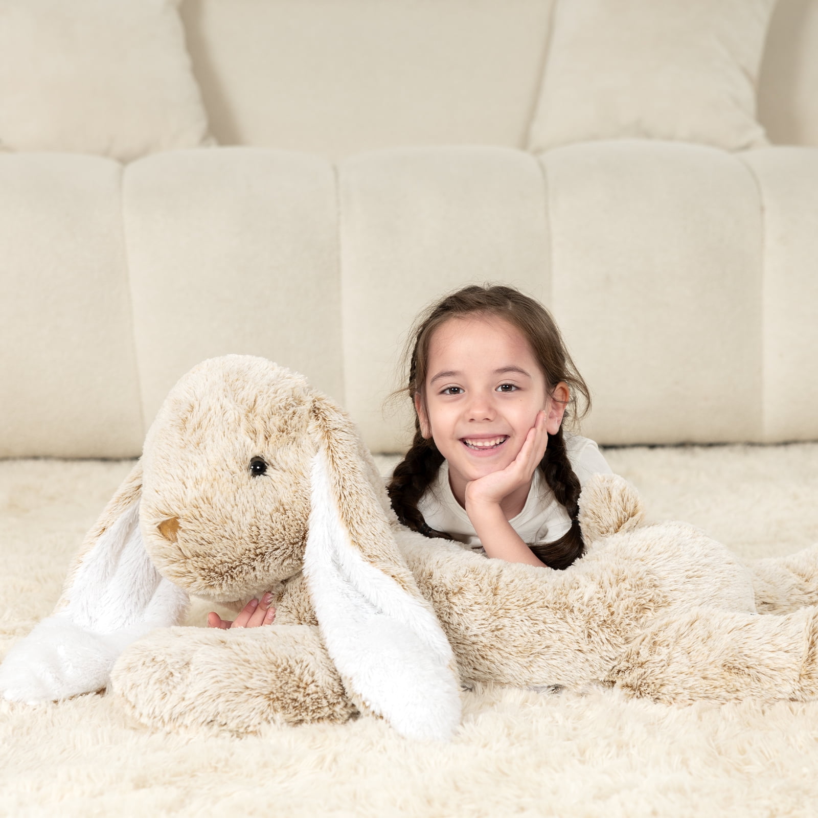 MaoGoLan 31.5" Giant Bunny Stuffed Animal Large Stuffed Bunny Plush Toy Stuffed Rabbit Plush Set Toys