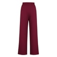 thumbnail image 4 of BSDJILFG 50% ,Plus Size Pants for Women Casual Wide Leg Pants High Elastic Drawstring Full-Length Solid Color Trouser with Pockets Rollbacks,Sizes S-3XL, 4 of 5