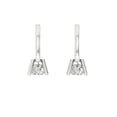 thumbnail image 4 of 0.5 Ct Round Cut Drop Dangle Clear Crystal 18K White Solid Gold Everyday Dainty Earrings Lever Back, 4 of 7