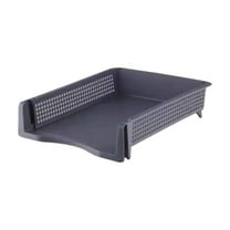 Office Trays,Rectangular Plastic Desk Organizer,Letter Tray Desk Storage Organizer,Plastic Paper Holder File Organizer, Stackable Letter Tray For Office, School, Home Storage,Gray