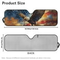 thumbnail image 5 of Uorisanigo Windshield Sun Shade Compatible with 2018-2023 Jeep Wrangler JL JLU Gladiator JT - Eagle American Flag Windshield Sunshade Front Window Heat Shield Block UV Rays and Heat, 5 of 7