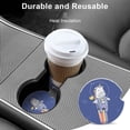 thumbnail image 5 of Car Coasters for Cup Holder Absorbent, Car Ceramic Coasters with Finger Notch, Auto Accessories for Men Women Astronaut Unicorn 4 Pack Cup Coasters, 5 of 6