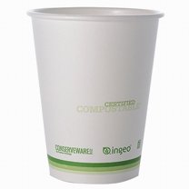 Conserveware 12 oz Compostable PLA Lined Hot Cups 50 Per Pack