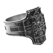 Starforged Warhammer 40K Creed of Ordo Xenos Deathwatch Silver Ring Accessories Jewelry