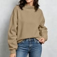 thumbnail image 4 of CUSTG Womens Sweatshirt Lightweight Stylish Knit Long Sleeve Crewneck Unlined Relaxed Daily Hoodless Pullover Top, 4 of 4
