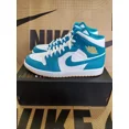 thumbnail image 4 of Ni-k-e Air Jordan 1 Mid Aquatone Celestial Gold White DQ8426-400 Men's Size 11, 4 of 6