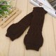 thumbnail image 3 of Women Knitted Acrylic Long Fingerless Thumbhole Warm Winter Fall Arm Gloves Coffee, 3 of 8