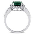 thumbnail image 4 of Everly Women's Created Sapphire and Created Emerald 10k White Gold Ring, 4 of 8