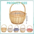 thumbnail image 3 of Empty Picnic Basket Wicker Picnic Hamper with Removable Liner for Outdoor Camping Park Family Picnic, A Storage Basket, 3 of 8