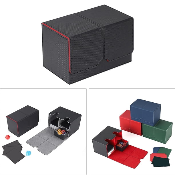 Boîte de Rangement pour 160 Cartes Conteneur de Cartes de Collection pour Jouets Loisirs Portable MTG TCG Rouge Boîte de Rangement pour 160 Cartes Conteneur de Cartes de Collection pour Jouets Loisirs Portable MTG TCG Rouge