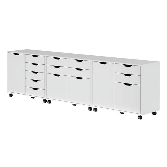 Winsome Halifax 3-Piece Cabinet Set with File Drawer 10361, White Finish