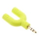 thumbnail image 5 of Divisor de auriculares Adaptador De Auriculares Para Auriculares Con Divisor De Audio Y Doble Conector Y De 3,5 Mm, Verde Verde Magideal Divisor de auriculares, 5 of 6