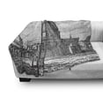 thumbnail image 3 of City Soft Flannel Fleece Throw Blanket, Vintage Old Engraved Sketchy Drawing with Dome of Rock in Israel, Cozy Plush for Indoor and Outdoor Use, 70" x 90", Charcoal Grey White, by Ambesonne, 3 of 6