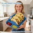 thumbnail image 4 of 1 Pcs Silicone Taco Holder Plates, Reusable Taco Plates Holder with Handle for Party, Taco Stand Taco Tray for Taco Bar Serving Set, Oven Safe for Baking, Dishwasher and Microwave Safety, 4 of 9