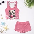 thumbnail image 5 of Psesaysky Panda Love Heart Tankini Swimsuits for Girls Round Neck Tank Tops with Shorts 2 Piece Bathing Suits for Teens Girl 6-15 Years, 5 of 7