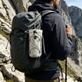 thumbnail image 3 of Waterproof Nylon Backpack Strap Pouch, Portable Phone Water Bottle Carrier Bag, Lightweight Wear Resistant Storage Pocket for Hiking Camping Cycling Outdoor Travel(Gray）, 3 of 7