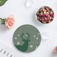 thumbnail image 4 of FMSHPON Merry Christmas Set of 4 Round Coaster for Drinks, Absorbent Ceramic Stone Coasters Cup Mat with Cork Base for Home Kitchen Room Coffee Table Bar Decor, 4 of 6