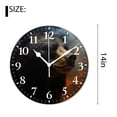 thumbnail image 2 of 14 Inch Wall Clock Battery Operated Silent Clock Decorative for Office, Kitchen, Outdoor, Living Room，Smile Bear Animal in Smoke Adorable, 2 of 4