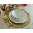 thumbnail image 4 of " OCCASIONS " 240 Pieces Pack, Heavyweight Disposable Wedding Party Plastic Plates (10.5'' Dinner Plate, Monet, White & Gold), 4 of 4