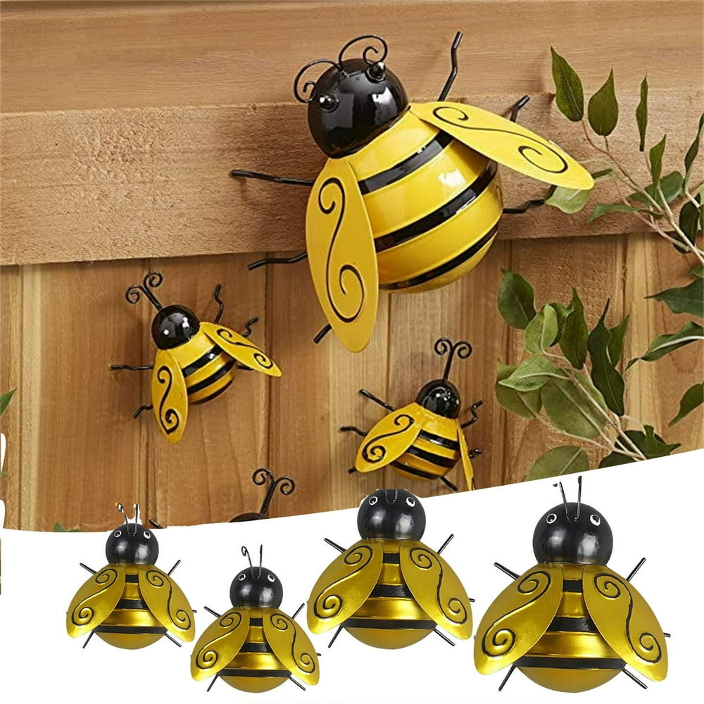 Home decorations Collection Decorative Metal Bumble Bee Garden Accents
