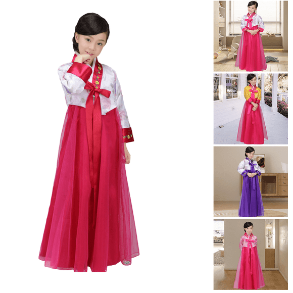 Skymirror - Vestido tradicional coreano antiguo para niñas pequeñas, disfraz de fiesta de Navidad, disfraz de baile de boda