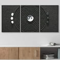 thumbnail image 3 of wall26 - 3 Piece Framed Canvas Wall Art - Zen Stones with Yin and Yang - Modern Home Art Stretched and Framed Ready to Hang - 24"x36"x3 Black, 3 of 5