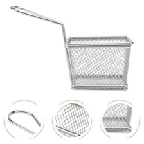 WINOMO Commercial Fryer Basket Frying Basket 1Set Silver