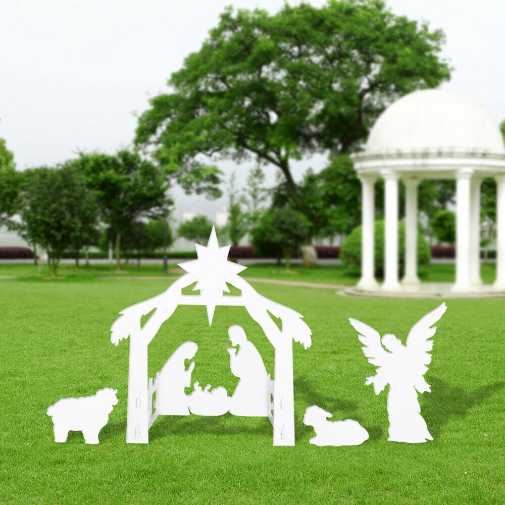 4ft Nativity Scene Set Holy Family Display Outdoor Christmas Yard