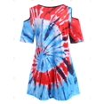 thumbnail image 2 of Panel de encaje Tie Dye Shoulder abierto más tamaño superior Rosegal  Camisetas tallas grandes, 2 of 5