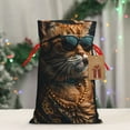 thumbnail image 5 of Naloa Dapper Cat in Sunglasses Drawstring Christmas Bags, 3D Xmas Gift Bags, Christmas Wrapping Bags, Xmas Goodie Bags, Treat Pouch Bags, Party Favor Bags-Small, 5 of 9