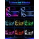 thumbnail image 3 of 2 pares de gafas con visera LED, gafas futuristas de 7 colores, 4 modos, gafas luminosas de panal, gafas luminosas para adultos (estilo fresco), 3 of 5