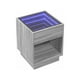 thumbnail image 2 of Mesa auxiliar cuadrada gris Haifa con luz LED decorativa efecto infinito para sala o recamara, 2 of 7