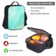 thumbnail image 5 of Disketp Cyan Mint Marble Mochila Estampada de Gran Capacidad con Lonchera y Estuche, Set de 3 Piezas para Estudiantes, 5 of 7
