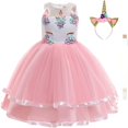 thumbnail image 1 of Talla: 4-5 años, Vestido Princesa Unicornio Infantil, Vestidos Niña, Vestido Princesa con Unicornio, Fiesta Unicornio, 1 of 5
