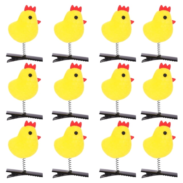 12 piezas de pollo para el cabello de pollo clips para el cabello lindos accesorios para el cabello clips para el cabello para mujeres