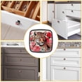 thumbnail image 6 of 4 Pcs Cabinet Handle Drawer Pulls Rose and Leopard Knobs with Screws Square Furniture Office Cabinet Knob Decoration, 6 of 7