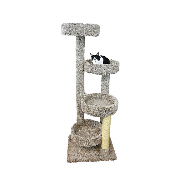 New Cat Condos Solid Wood Large Cat Playground-Color:Neutral