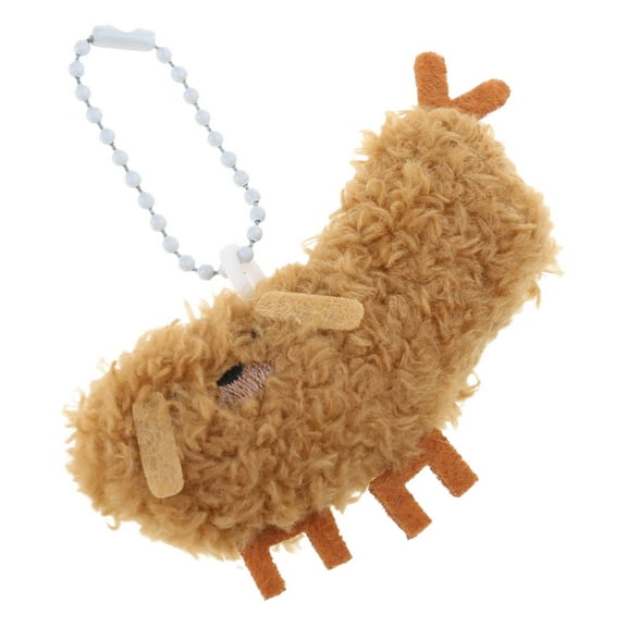 ROCKROK Plush Fried Shrimp Dog Dolls Toy Pendant Keychain for Valentines Day Decor