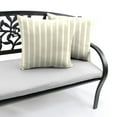 thumbnail image 2 of Jordan Manufacturing Sunbrella 18" x 18" Shore Linen Natural Stripe Square Outdoor Throw Pillow (2 Pack), 2 of 9