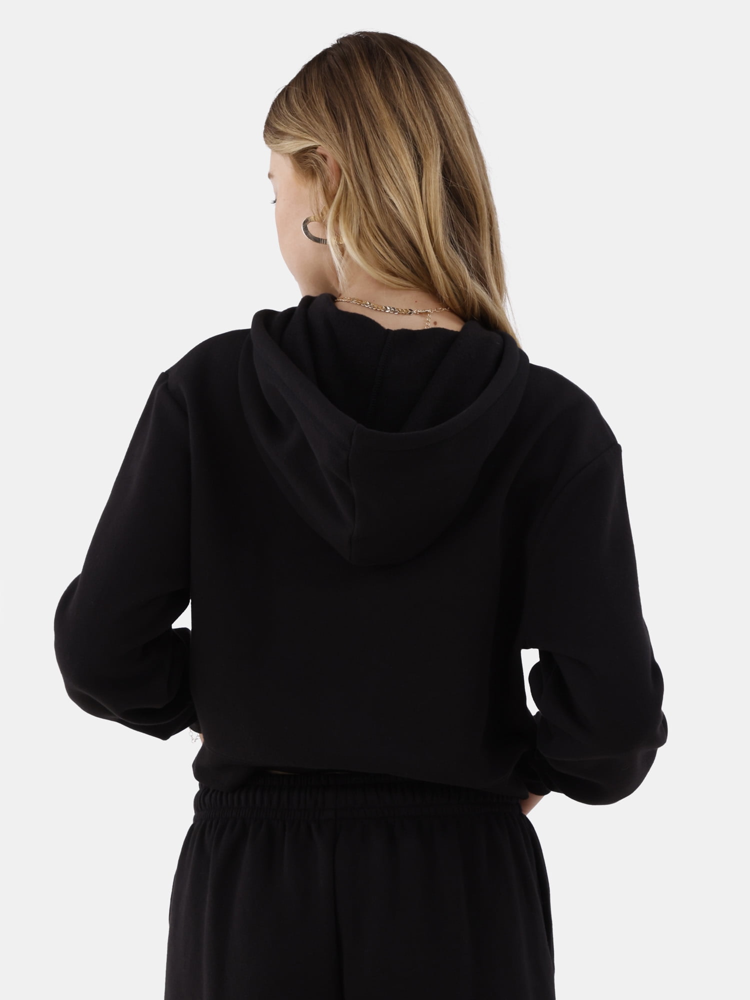 No Boundaries Cropped Zip Hoodie, Women’s