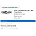 thumbnail image 2 of Grille - Compatible with 1997 - 1999 Nissan Maxima 1998, 2 of 2