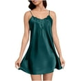 thumbnail image 2 of HongQid Womens Nightgown Sleeveless Sleepwear V Neck Sleep Dress Soft Nightshirt Sleeveless Nightdress Chemise, 2 of 8